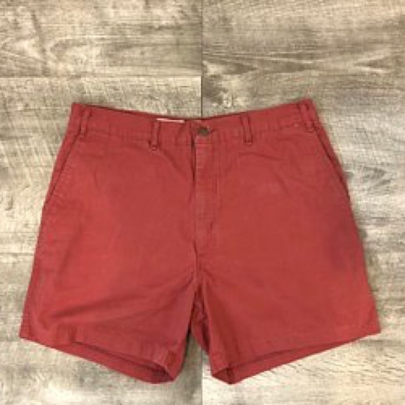 ll bean red denim shorts NWOT - Picture 1 of 5